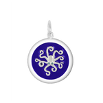 Royal Blue Lola silver octopus pendant necklace with ocean-inspired design and detailed craftsmanship, Available at Be Charmed
