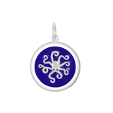 Royal Blue Lola silver octopus pendant necklace with ocean-inspired design and detailed craftsmanship, Available at Be Charmed