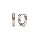 Lover's Tempo Silver Tube 10mm Huggie Earrings