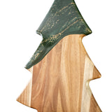 Lynn & Liana Christmas Tree Charcuterie Board – Jade edition, festive serving board, available at Be Charmed