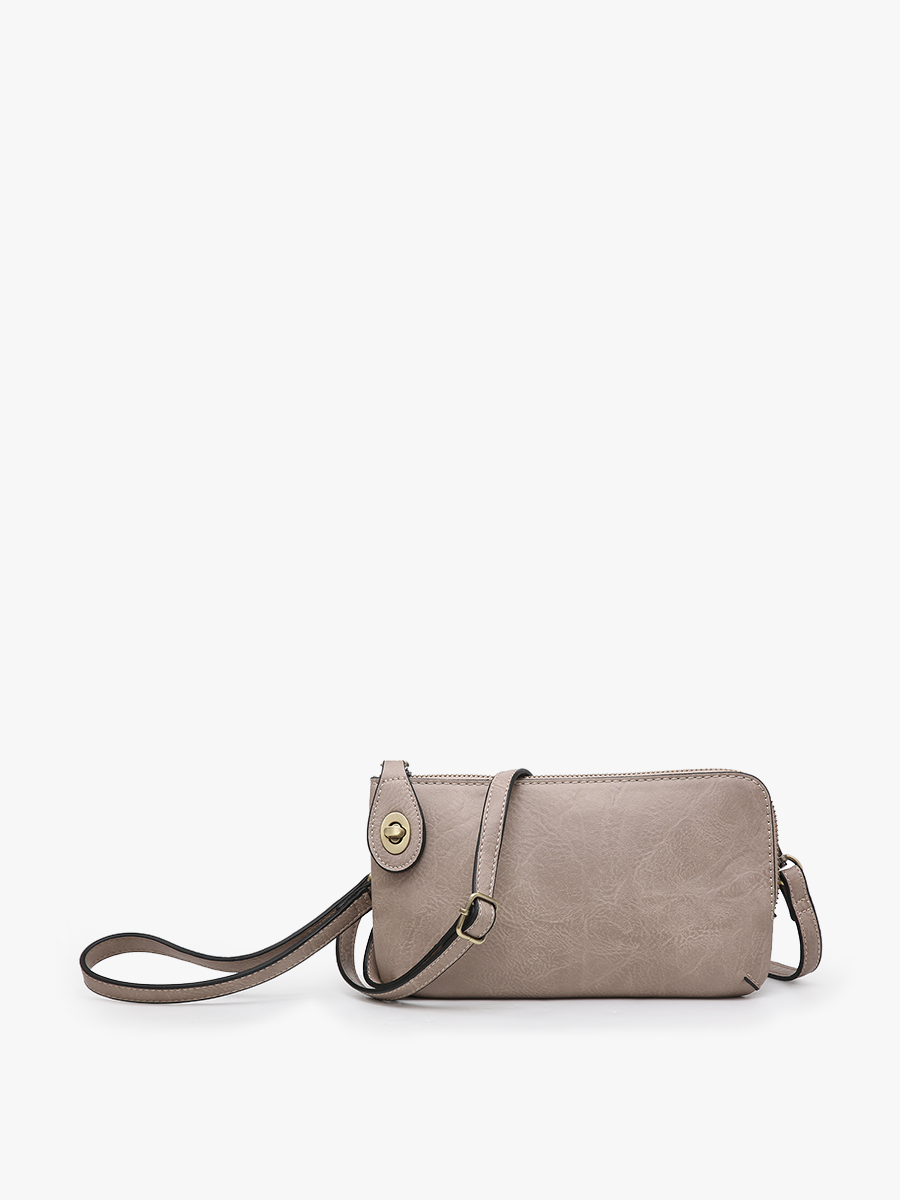 Jen & Co Warm Grey Kendall Crossbody Wristlet