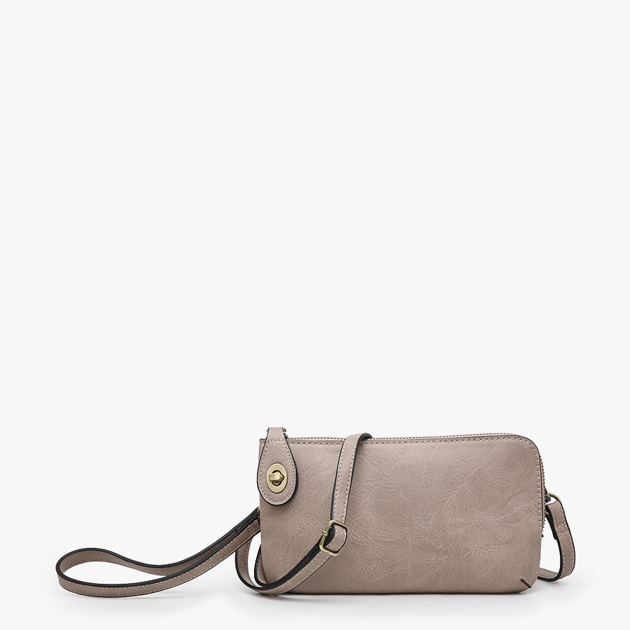 Jen & Co Warm Grey Kendall Crossbody Wristlet