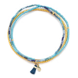 Scout Curated Wears Chromacolor Miyuki Bracelet Trio Cobalt Multi/Gold