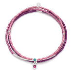 Scout Curated Wears Chromacolor Miyuki Bracelet Trio Fuchsia/Silver