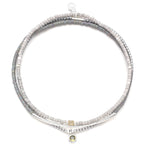 Scout Curated Wears Chromacolor Miyuki Bracelet Trio Frost/Silver