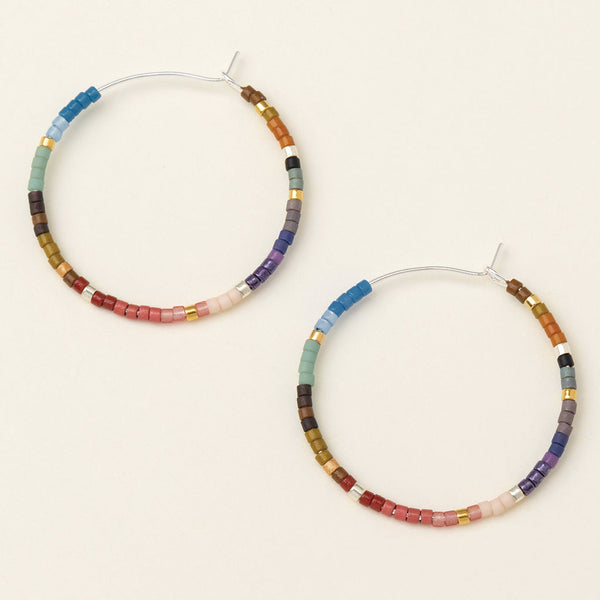 Scout Curated Wears Chromacolor Miyuki Small Hoop Dark Multi/Silver