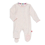 Magnetic Me Bedford Floral Modal Footie – Soft modal footie with floral print, featuring magnetic closures for easy dressing, available at Be Charmed.