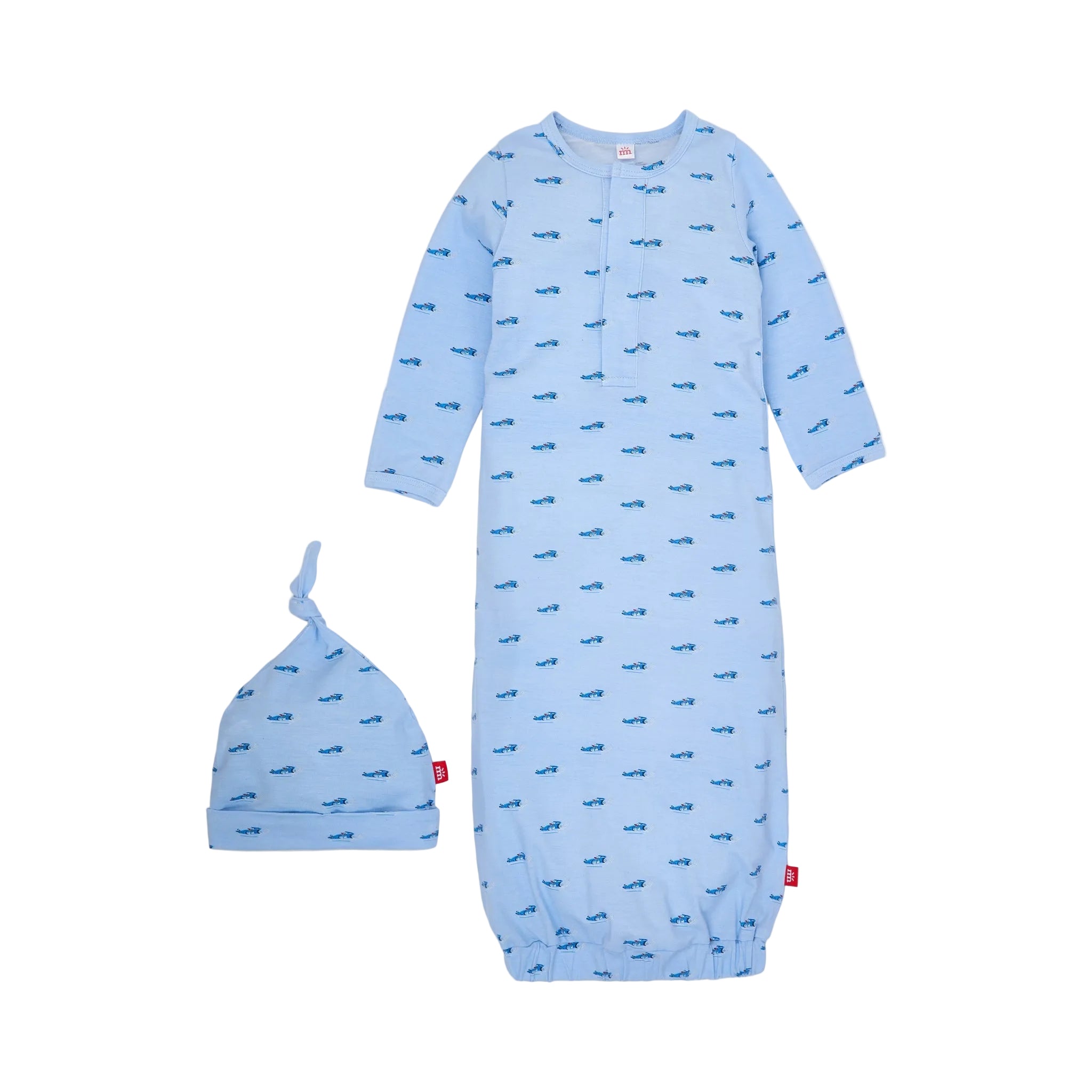 Magnetic Me modal gown and hat in Baby Got Track, available at Be Charmed.
