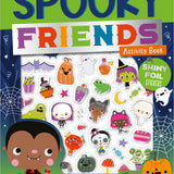 Spooky Friends activity book with colorful characters and Halloween-themed design. Available at Be Charmed