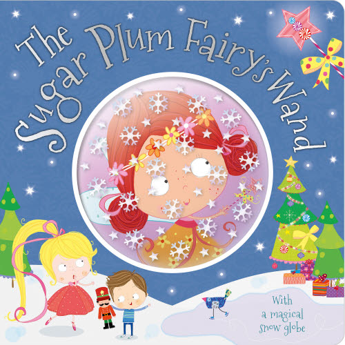 Children's book cover featuring a snow globe with a fairy and Christmas trees on a blue background. Availabl at Be Charmed