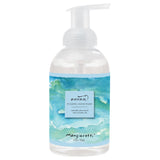 Foaming hand wash bottle with ocean-themed label on a white background. Available at Be Charmed
