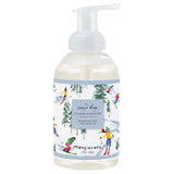 Foaming hand wash bottle with 'Snow Day' design on a white background. Available at Be Charmed