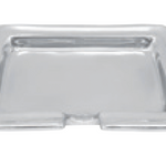 Mariposa Signature Business Card Holder with beaded border design, handcrafted aluminum desk accessory available at Be Charmed.