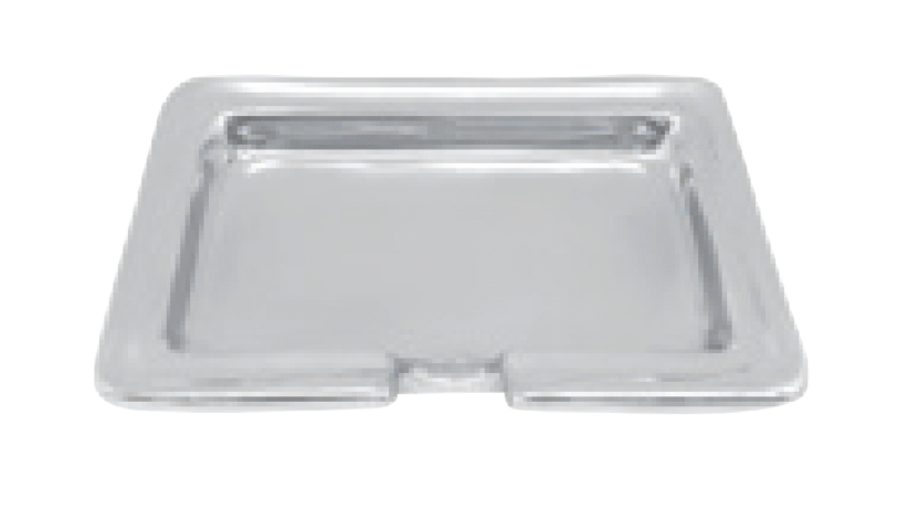 Mariposa Signature Business Card Holder with beaded border design, handcrafted aluminum desk accessory available at Be Charmed.