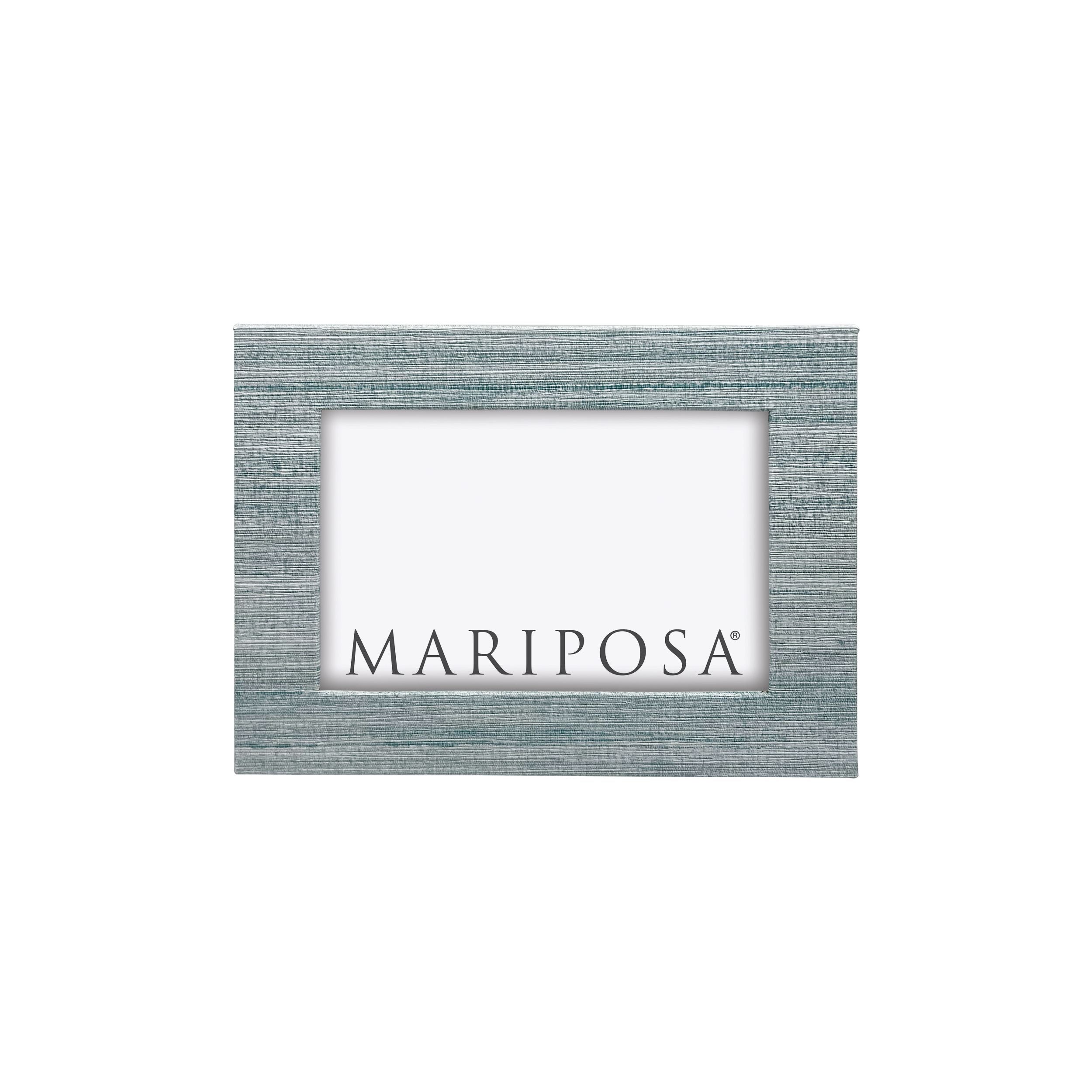 Rectangular picture frame with 'Mariposa' branding on a white background. Available at Be Charmed