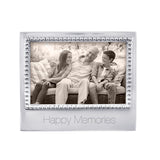 Mariposa Beaded 4x6 Frame Happy Memories – elegant silver photo frame, perfect for keepsakes. Available at Be Charmed