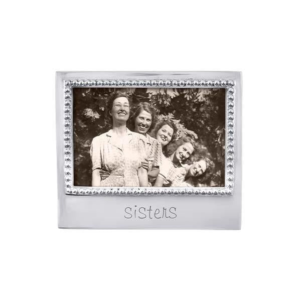 Mariposa Beaded 4x6 Sisters Frame — elegant photo frame with intricate beaded details for displaying cherished memories. Available at Be Charmed.
