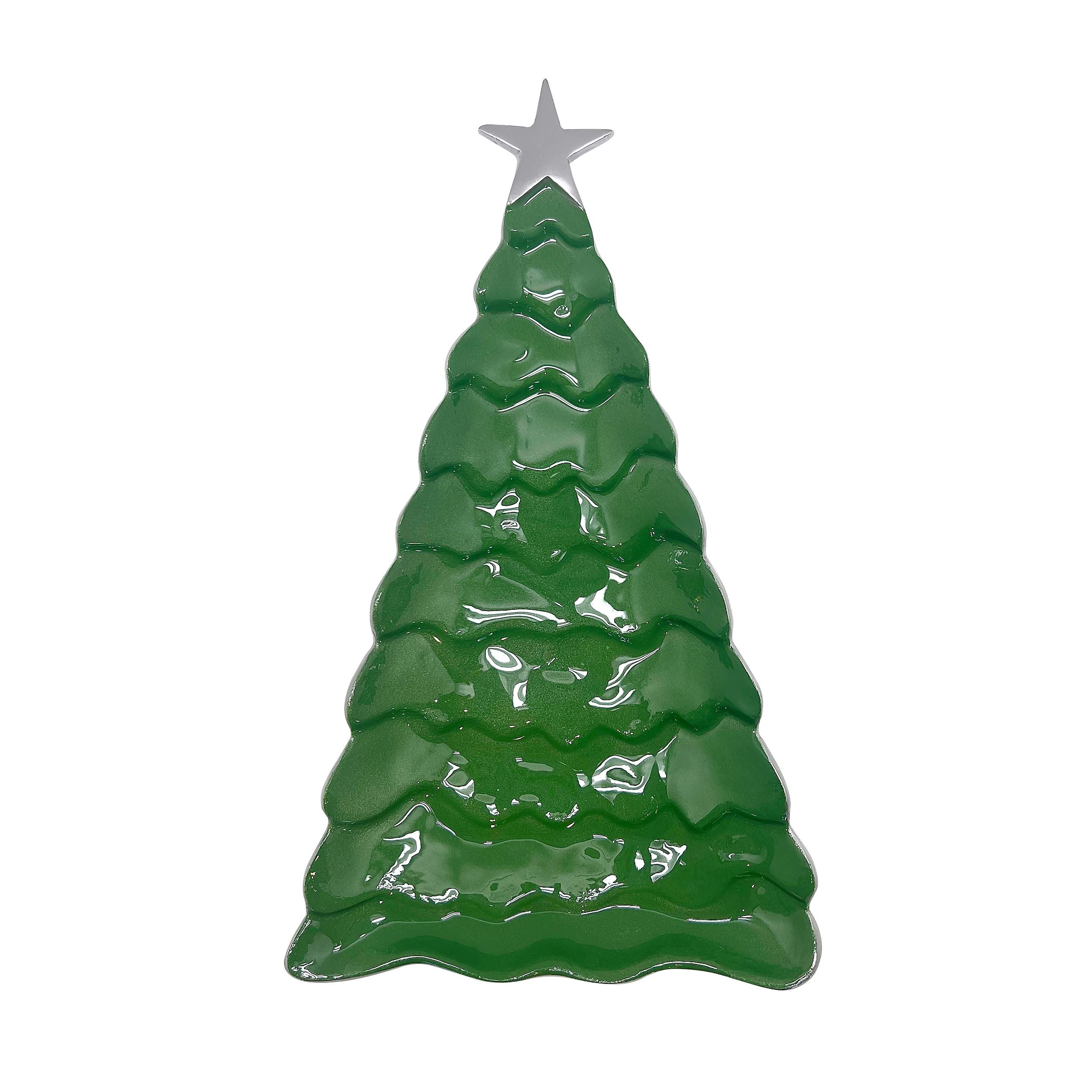 Mariposa Candy Dish Green Tree – festive holiday serveware for candy, nuts, or décor. Perfect seasonal gift. Available at Be Charmed