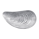 Metal dish with wavy design on a white background. Available at Be Charmed
