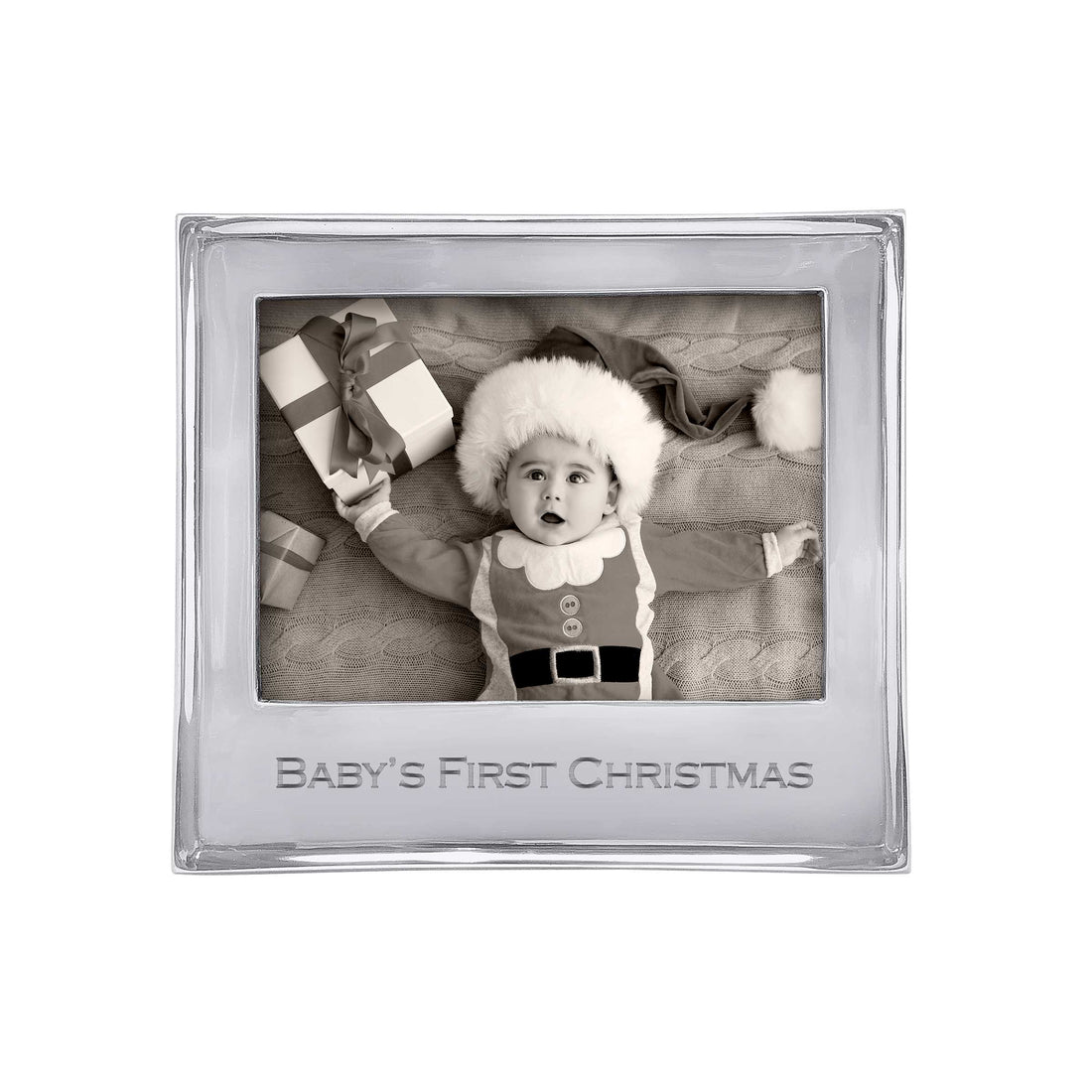 Mariposa Signature 5x7 Frame – Baby's First Christmas, handcrafted festive frame for holiday memories. Available at Be Charmed.