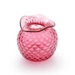 Mariposa Textured Bud Vase in Pink Pineapple color, handcrafted glass vase for small floral arrangements available at Be Charmed.