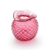 Mariposa Textured Bud Vase in Pink Pineapple color, handcrafted glass vase for small floral arrangements available at Be Charmed.