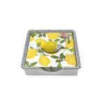 Mariposa Yellow Lemon Beaded Napkin Box