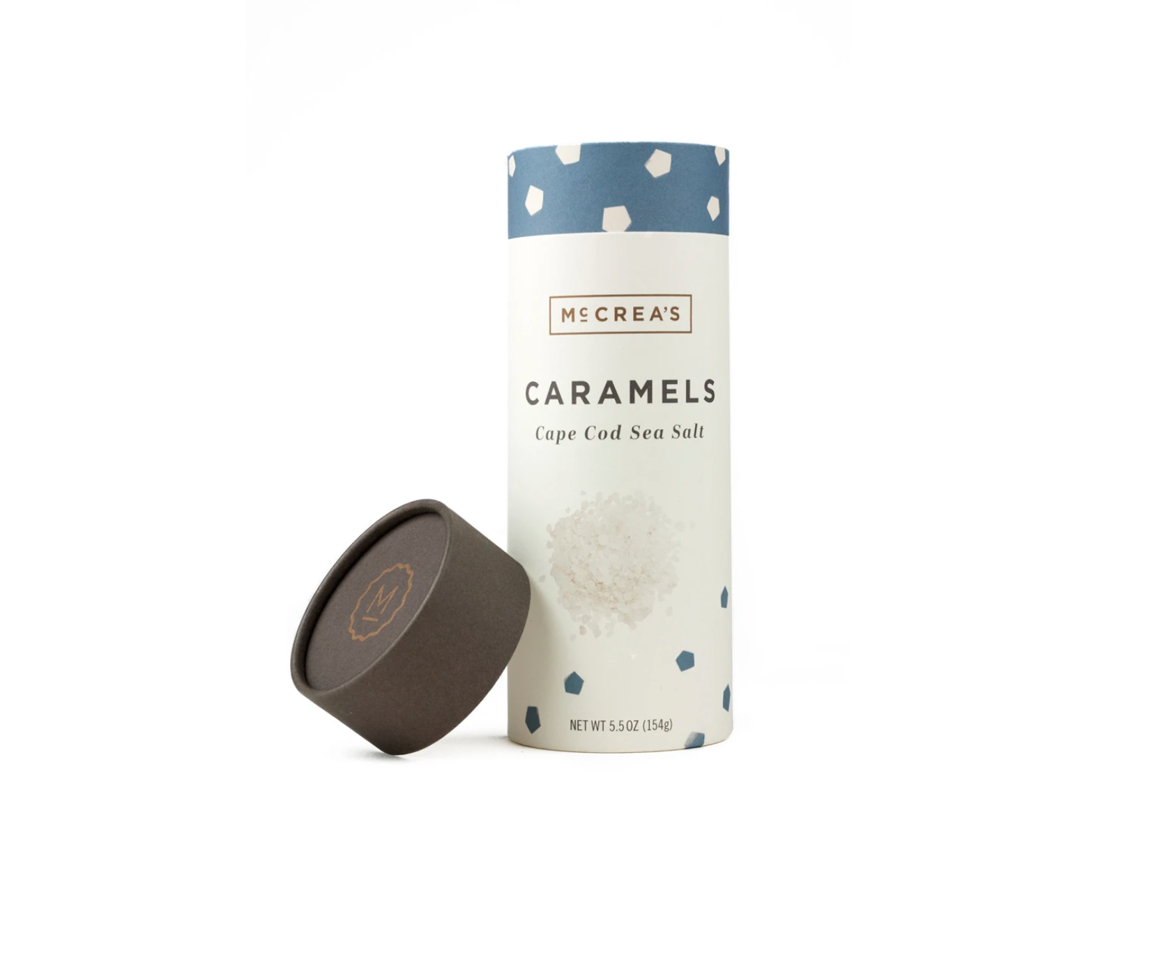 A 5.5oz tube of McCrea's caramels with Cape Cod sea salt, individually wrapped. Available at Be Charmed