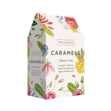 Mccrea's Caramels packaging with floral design on a white background. Available at Be Charmed