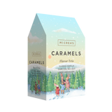 McCrea’s Candies Gable Box Holiday Flavor Trio. Gourmet caramel gift box with festive seasonal flavors. Available at Be Charmed.