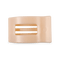 Medium Almond Beige Flat Rectangle Hair Clip with bendable teeth, sleek and secure hold—available at Be Charmed.