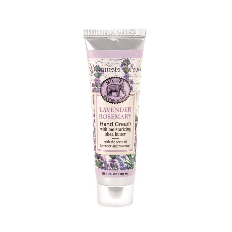 Tube of Lavender Rosemary hand cream on a white background. Available at Be Charmed