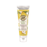 Tube of Lemon Basil hand cream with a white background. Available at Be Charmed