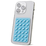 Phone case with blue silicone mount on a white background. Available at Be Charmed