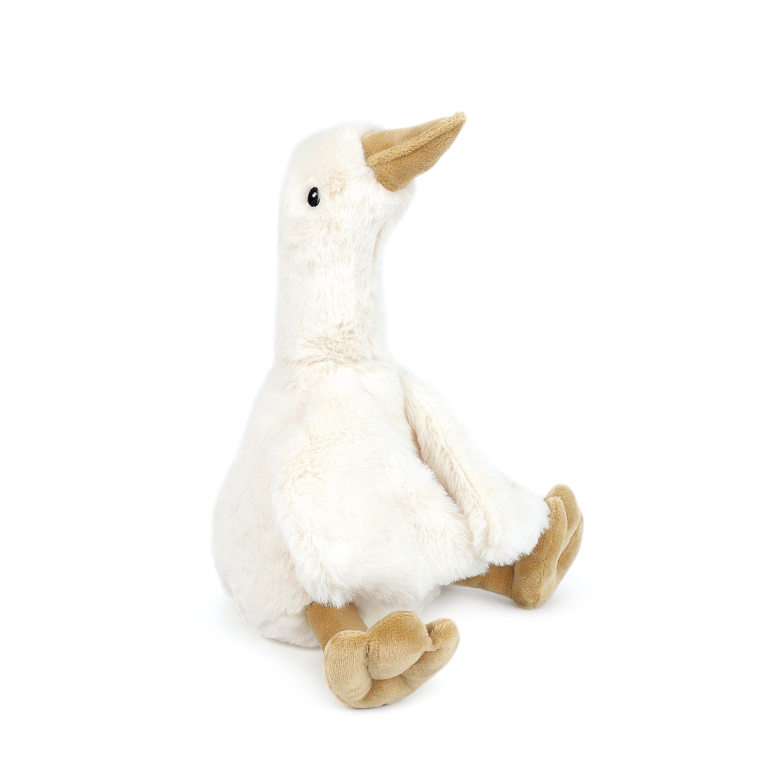 Plush toy goose on a white background. Available at Be Charmed
