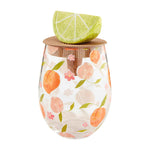 Mud Pie - Fruit Wine Glass Set - Peach