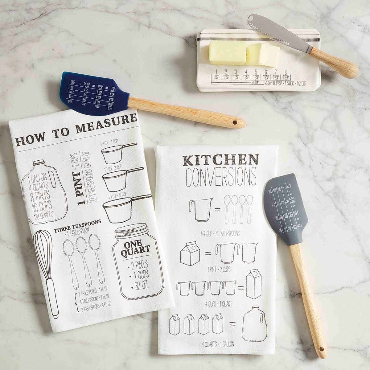 Mud Pie - Spatula Towel Set - Gray Measure