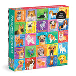Pawsome Portraits dog puzzle box with images of various dog breeds on a white background. Available at Be Charmed
