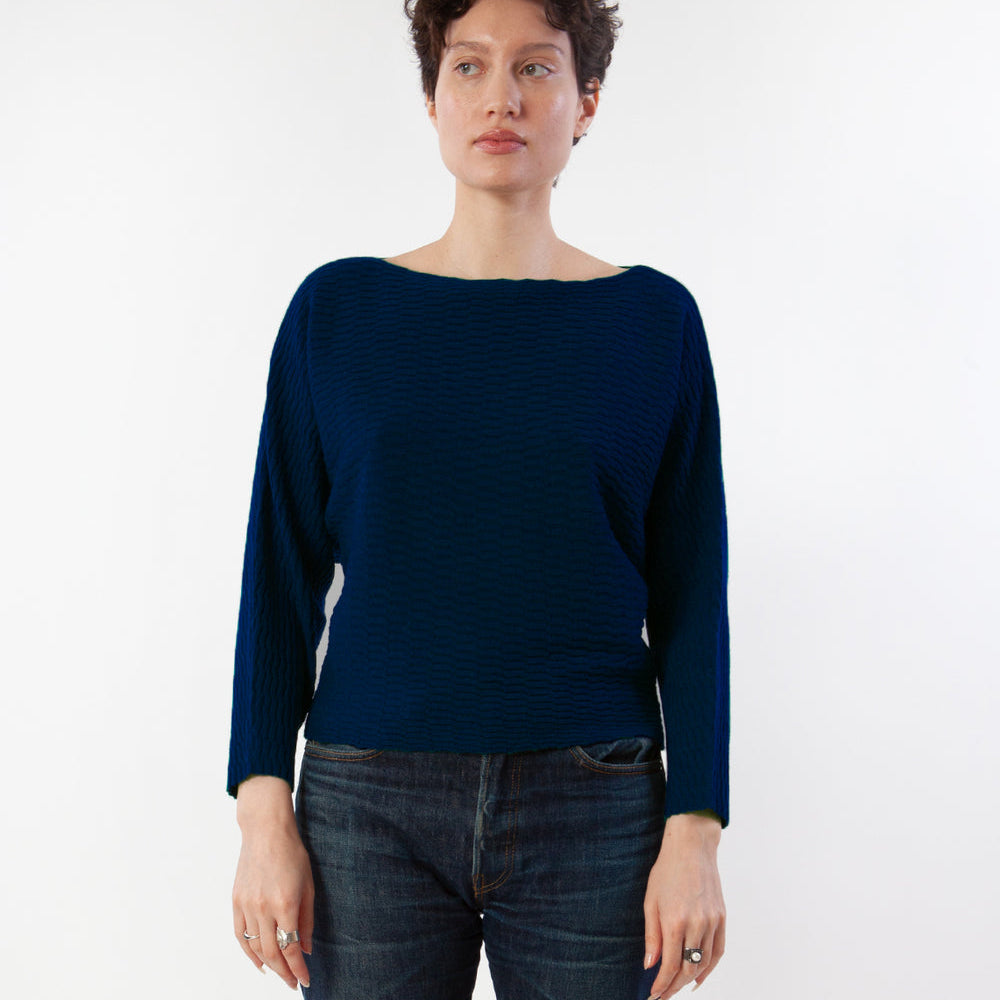Navy Kerisma Knit Monet Sweater – cozy women’s pullover with soft knit design, perfect for layering or gifting. Available at Be Charmed