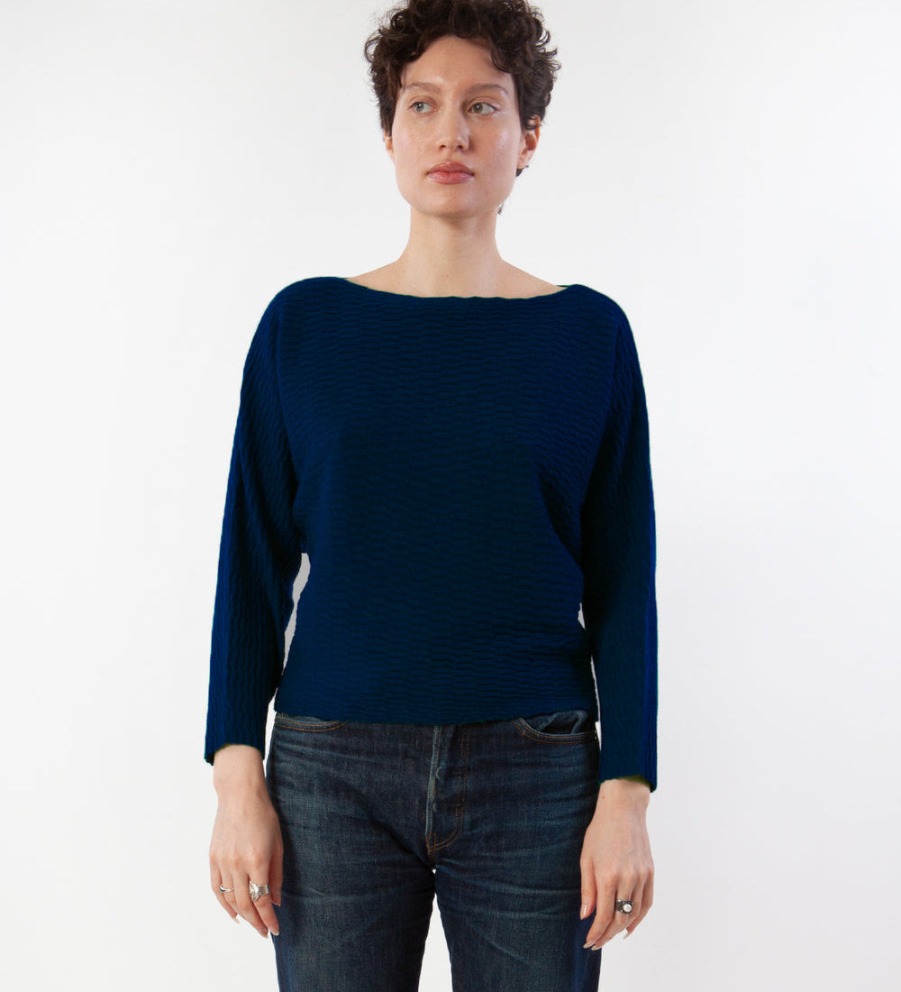 Navy Kerisma Knit Monet Sweater – cozy women’s pullover with soft knit design, perfect for layering or gifting. Available at Be Charmed
