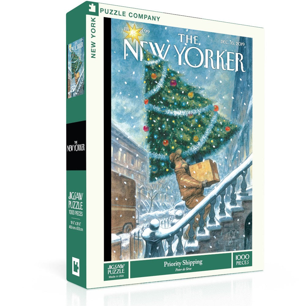 New York Puzzle Co Priority Shipping 1000 Piece Puzzle – postal-themed jigsaw puzzle with vintage style, great for puzzlers or gifting. Available at Be Charmed