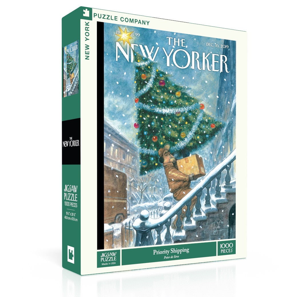 New York Puzzle Co Priority Shipping 1000 Piece Puzzle – postal-themed jigsaw puzzle with vintage style, great for puzzlers or gifting. Available at Be Charmed