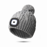 Night Scope Pom Hat Grey