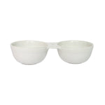 Nora Fleming Double Dipper ceramic serveware bowl set, perfect for entertaining, snacks, and dips. Available at Be Charmed.
