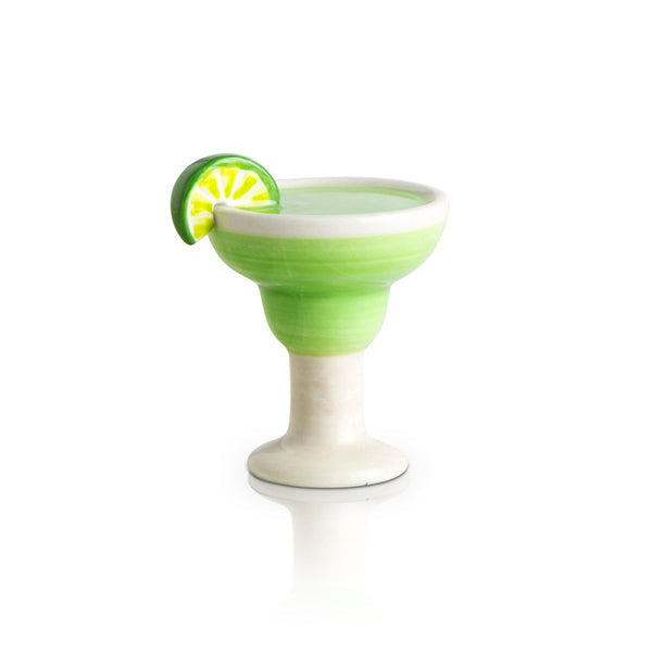 Nora Fleming "Lime & Salt, Please!" Mini Charm – Hand-painted ceramic margarita glass accent for serveware, available at Be Charmed