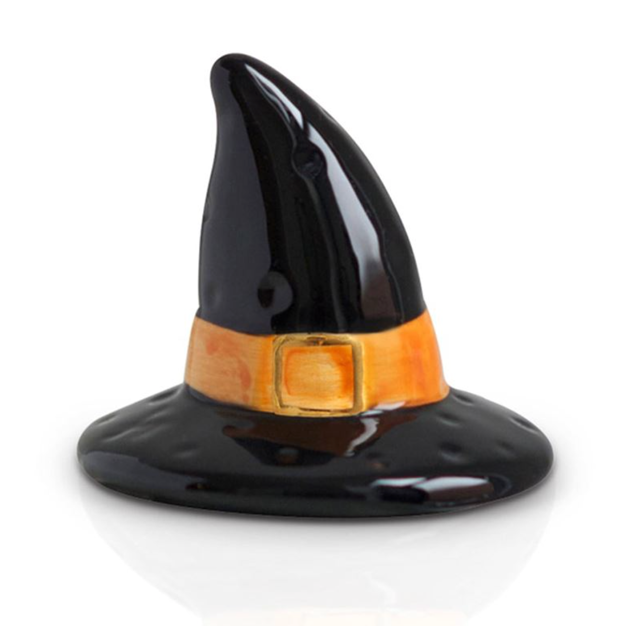 Nora Fleming Witchful Thinking mini charm featuring a purple witch hat with black trim and a gold buckle. Available at Be Charmed.