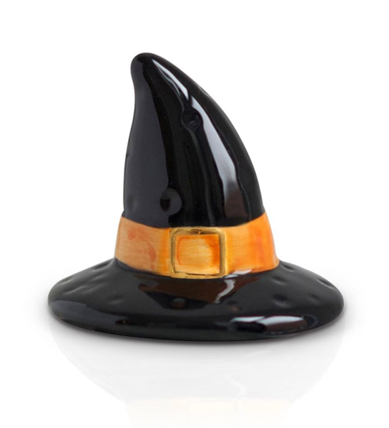 Nora Fleming Witchful Thinking mini charm featuring a purple witch hat with black trim and a gold buckle. Available at Be Charmed.