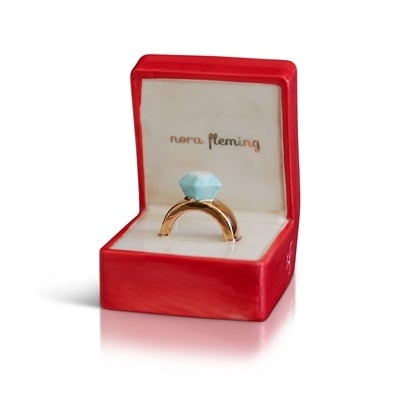 Nora Fleming Put a Ring On It Mini engagement ring box accessory hand‑painted ceramic mini Available at Be Charmed
