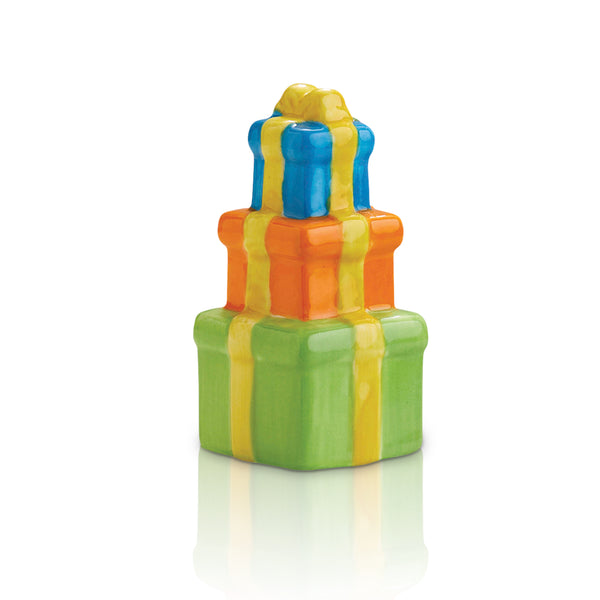 Nora Fleming They’re All For You Mini stack of presents ceramic accent Available at Be Charmed