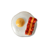 Nora Fleming Wakey Wakey (eggs & bacon) Mini ceramic accessory, a fun decorative piece for serveware and entertaining. Available at Be Charmed.